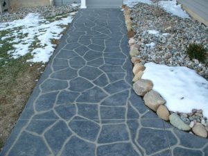 Decorative Colored Concrete Sidewalk