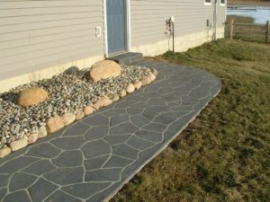 Decorative Colored Concrete Sidewalk